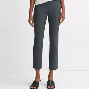 NWOT Vince Bobbi High-Rise Stitch-Seam Ponte Dark Grey Legging Pants, Size XS